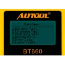 AUTOOL BT660 Battery Analyzer Main Menu